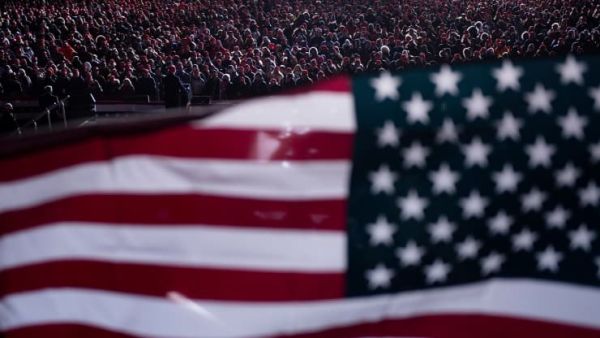 US President Donald Trump speaks during a Make America Great Again rally at Kenosha Regional Airport November 2, 2020, in Kenosha, Wisconsin. BRENDAN SMIALOWSKI | AFP | Getty Images