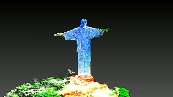 Emblematic of the city of Rio de Janeiro and the nation of Brazil, the concrete clad statue stands 98 feet tall and spans a mammoth 92 feet wide. (GeoSLAM)