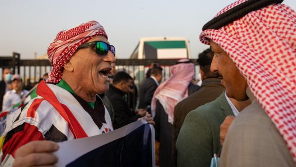 استقبال حافل للمتخب الكويتي لكرة القدم في العراق