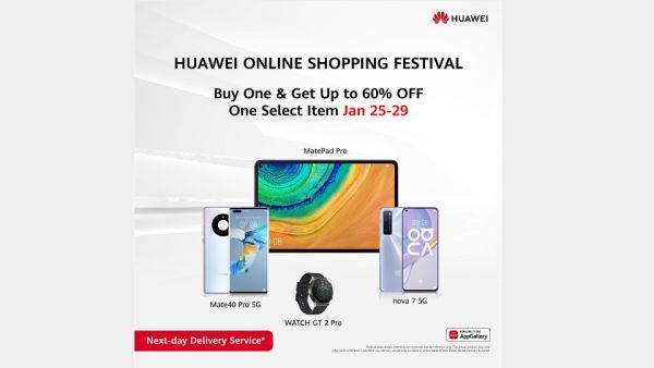 Huawei Online Shopping Festival Kick Starts the New Year With an Extravaganza of Exciting Deals