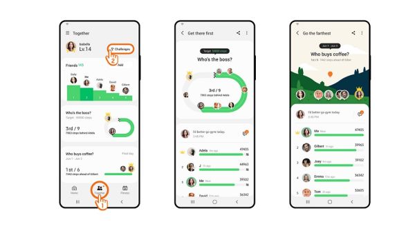 ميزة التحدي الجماعي في تطبيق “Samsung Health” تساعدك على تحقيق أهدافك الصحية في العام الجديد