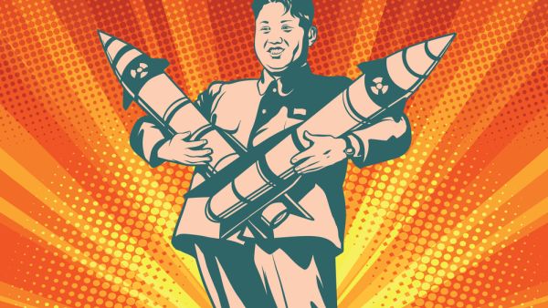 Kim Jong-UN with nuclear rocket. (Shutterstock/ File Photo)