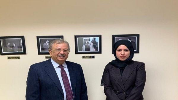 السفير عبدالله المعلمي والشيخة علياء آل ثاني