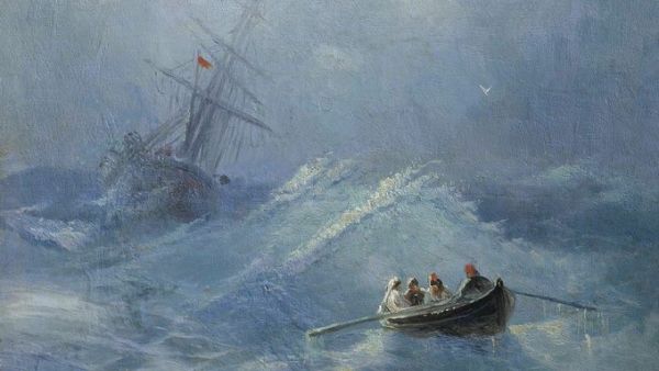 Shipwreck in Stormy Sea, Ivan Konstantinovich Aivazovsky (Twitter)