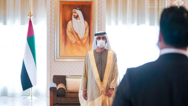 Muhammad Mahmoud Al Khajah is sworn in as the first Emirati ambassador to Israel. (Twitter)