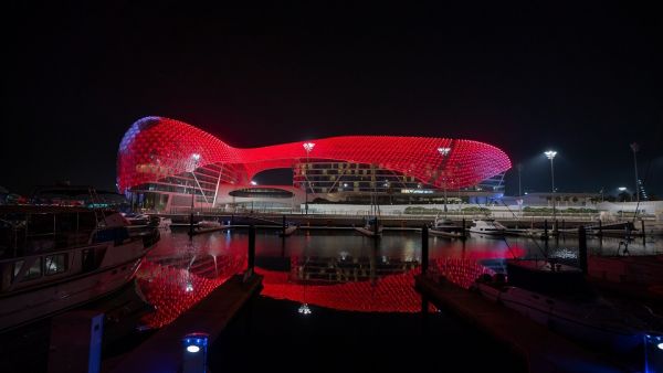 W Abu Dhabi Yas Island turns red ahead of the arrival of the Hope Probe Yas Island Turns Red as UAE’s Hope Probe Approaches the Red Planet