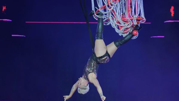 P!nk singer during her show at Rock in Rio 2019 in the city of Rio de Janeiro. (Shutterstock)