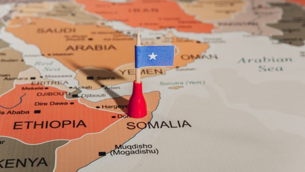 Somalia on the map 