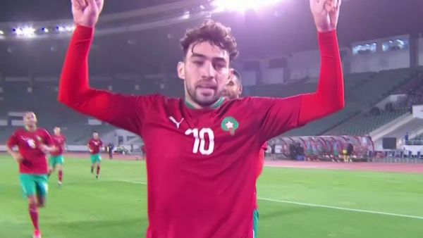 الحدادي يسجل أول أهدافه الدولية مع منتخب المغرب