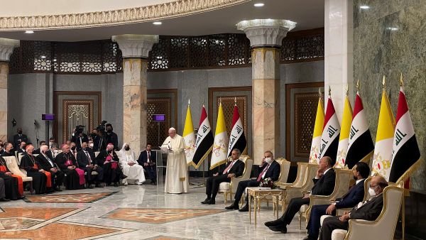 Pope Francis said he was "coming as a pilgrim, as a penitent pilgrim, to implore from the Lord forgiveness and reconciliation after years of war and terrorism".
