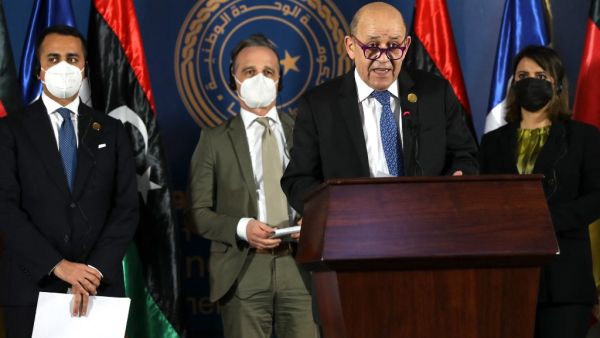 The head of Libya’s new presidency council Mohammed Menfi arrives Turkey