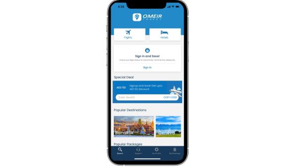 Omeir Travel mobile app. Omeir Travel Extends Amadeus Partnership to Power UAE Growth and Broaden Digital Presence