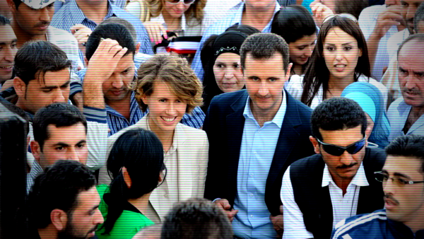 Asma al-Assad and her husband, the Syrian president Bashar al-Assad