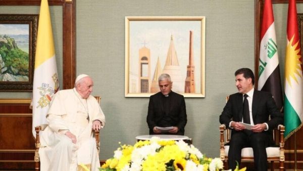 بارزاني وبابا الفاتيكان