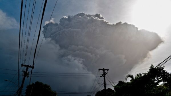 Several parts of the Caribbean island of Saint Vincent is covered in volcanic ash