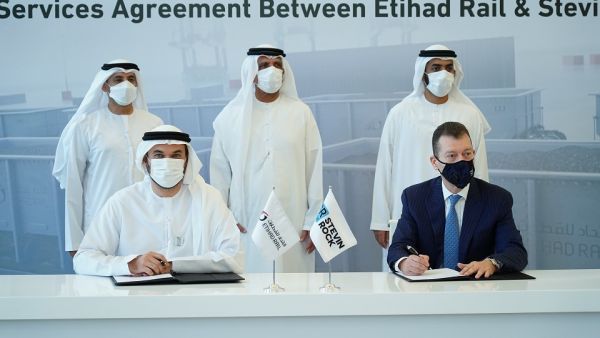 Ruler Of Ras Al Khaimah Attends Signing Ceremony OF Agreement Between Etihad Rail And Stevin Rock
