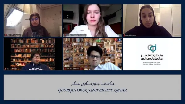 Georgetown Debate Team Named Qatar Universities Debate League And Nationals Champions At QF