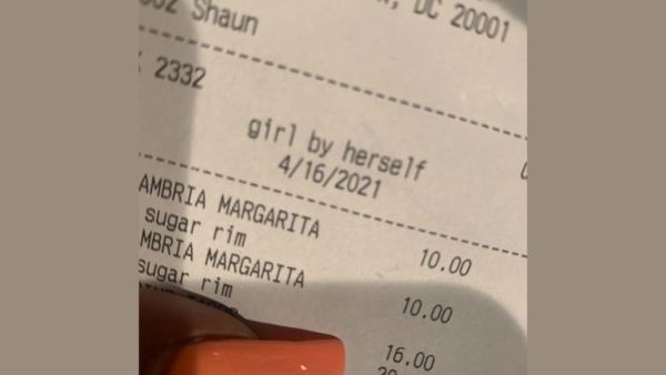 The Cake Lady, shared the photo of the receipt on April 17th.