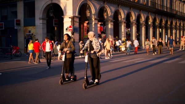 Riding a scooter Paris