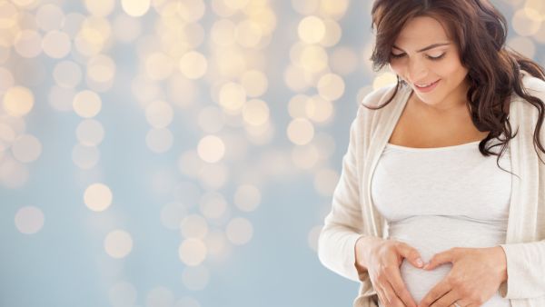 happy pregnant woman