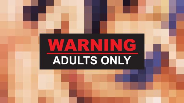 Adult +18 warning xxx vector eps10 image
