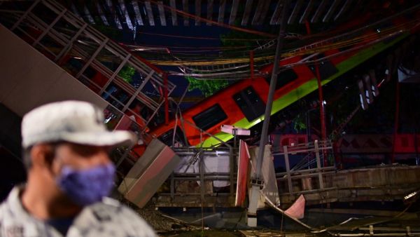 Dozens killed, wounded when an overpass carrying Mexico City metro train cars collapsed onto a roadway