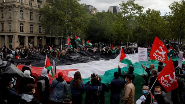 Protesters demand 'sanctions on Israel' in France's capital