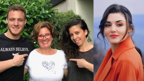Kerem Bürsin bursin family aile kız kardeş sister Melis Bürsin mother anne Cigdem Bürsin Hande Erçel ercel