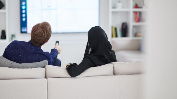 couple watching TV