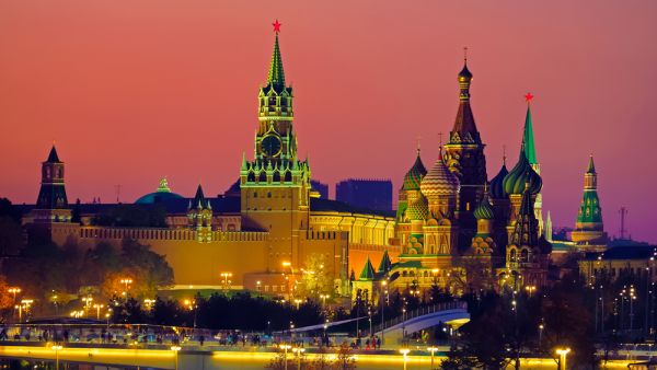 Sunset over the Moscow Kremlin, Russia