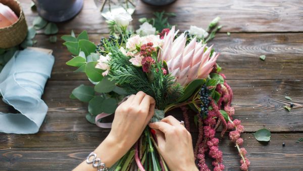 Florist at work