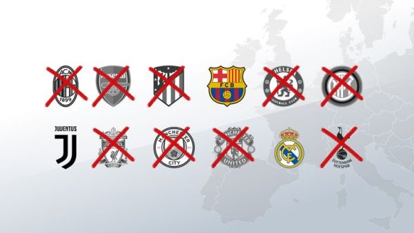 أندية دوري السوبر المتبقية ريال مدريد ويوفنتوس وبرشلونة