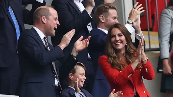 The English fans were led by Prince William, his wife Kate Middleton and Son George as well as  David Beckham and Ed Sheeran