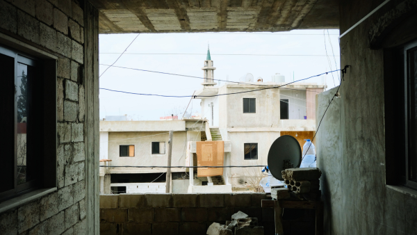Refugee house in Akkar district, North Lebanon, near the Syrian border