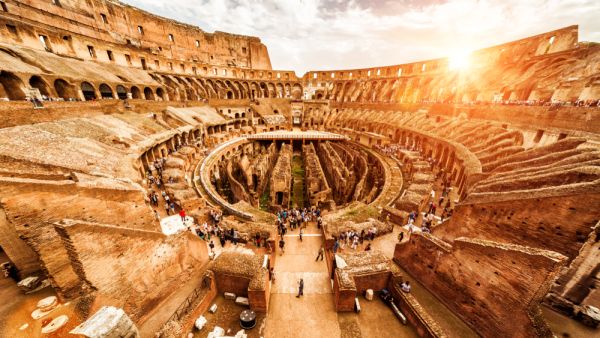  Inside the Ancient Colosseum or Coliseum 
