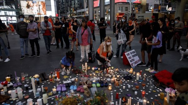 hundreds of remains that have been found at schools for Indigenous children.