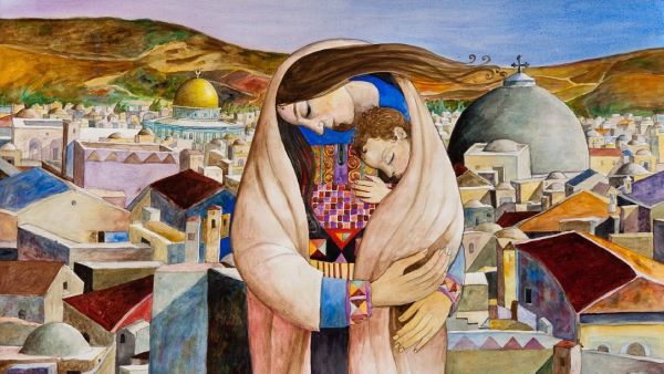 Mother and child, watercolors, 2009