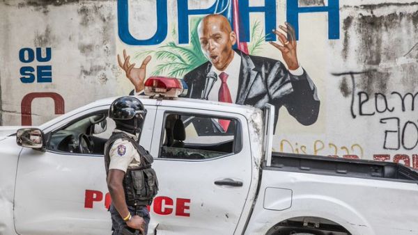 Mural of Haitian president