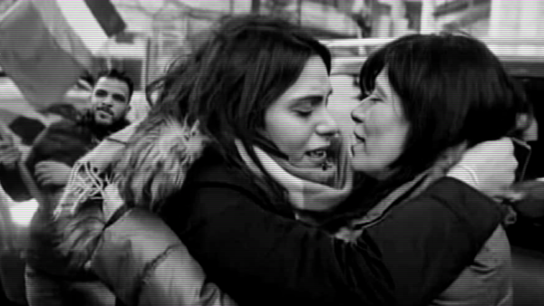 Khalida Jarrar and her daughter Suha