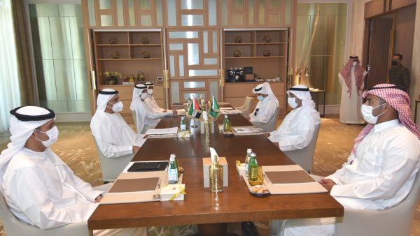 During the event H.E. Obaid Humaid Al Tayer meets Secretary-General of Gulf Cooperation Council