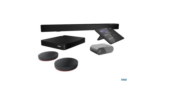 مجموعة أدوات ThinkSmart Core الكاملة: تضم جهاز حوسبة وتحكم ThinkSmart Core مع كاميرا ThinkSmart Cam ومكبر صوت ThinkSmart Bar حل Lenovo ThinkSmart Core المتميز أصبح متوفر الآن في المملكة العربية السعودية