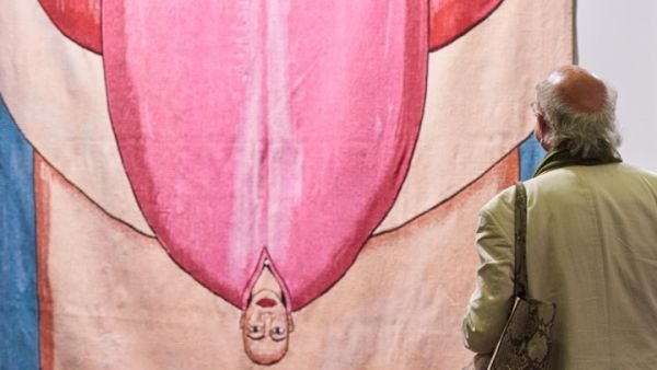 Francesco Clemente's 'The Senses (Sight, Taste and Hearing)' on view at Art Basel Unlimited.⠀⠀⠀⠀⠀