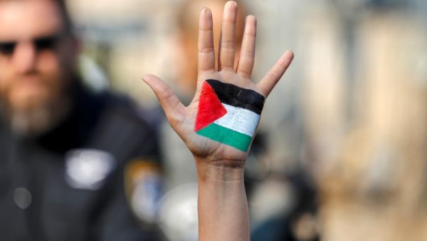 the rally was in solidarity with Palestinian prisoners