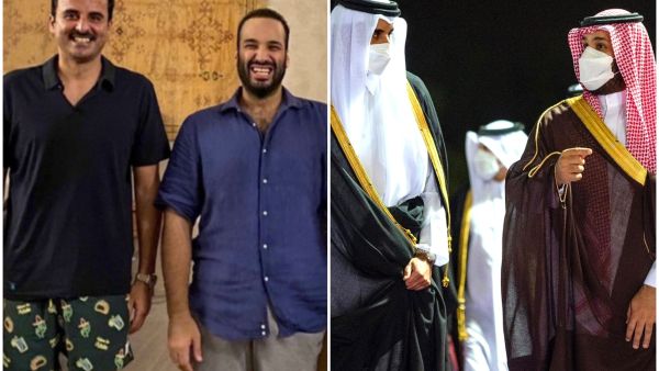 محمد بن سلمان والأمير تميم بن حمد