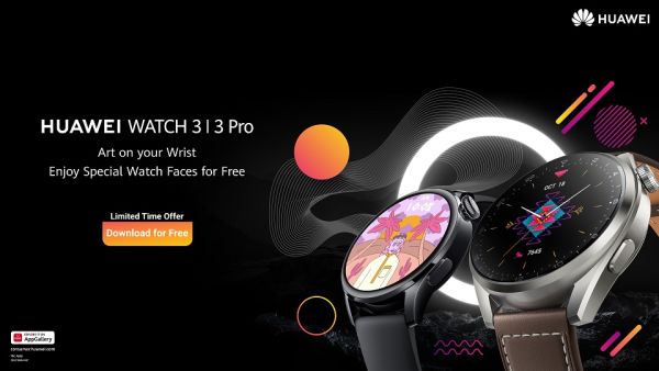 HUAWEI WATCH 3 هواوي تتعاون مع فنانيْن من المملكة العربية السعودية لتطوير تصميمات جديدة مذهلة لواجهة ساعات HUAWEI WATCH 3