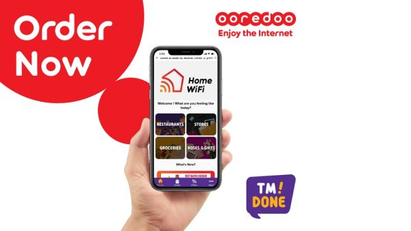 تضمن خدمة الإنترنت المنزلي من Ooredoo تجربة رقمية رائعة للعملاء سواء لمستخدم واحد أو لجميع أفراد الأسرة. تُثري عملائها بتجربة مريحة عند طلب خدمة الإنترنت المنزلي عبر تطبيق تم دن ’TM Done‘