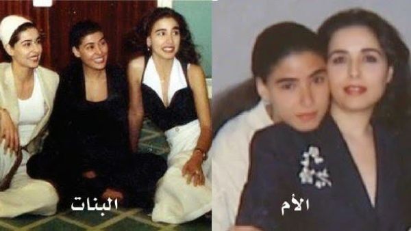 العنود الفايز الصخري مع بناتها 