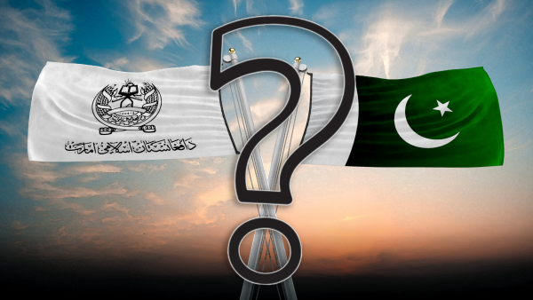 Pakistan and Taliban flags
