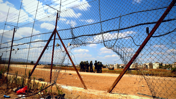 Security fence in the West Bank town of Jenin