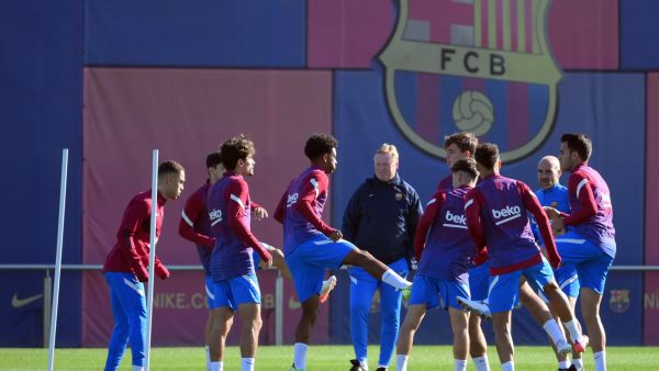 جانب من تدريبات برشلونة